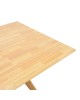 Τραπέζι Raffles rubberwood με mdf σε φυσική απόχρωση 150x90x76εκ Υλικό: RUBBERWOOD - MDF 381-000014