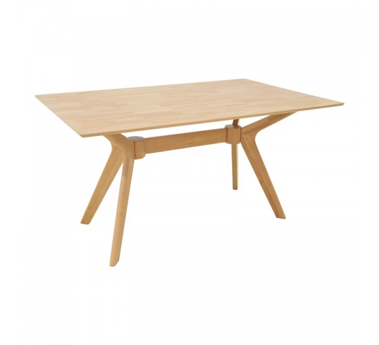 Τραπεζαρία Raffles σετ 7τεμ rubberwood με pe rattanσε φυσική απόχρωση 150x90x76εκ Υλικό: RUBBERWOOD - MDF 381-000016