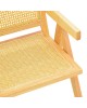 Πολυθρόνα Winslow rubberwood-rattan σε φυσική απόχρωση 51x54x80εκ Υλικό: RUBBERWOOD - PE RATTAN - FABRIC 382-000010