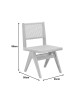 Καρέκλα Winslow rubberwood-rattan σε φυσική απόχρωση 46x58x80εκ Υλικό: RUBBERWOOD -PE RATTAN 382-000012
