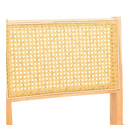 Καρέκλα Winslow rubberwood-rattan σε φυσική απόχρωση 46x58x80εκ Υλικό: RUBBERWOOD -PE RATTAN 382-000012