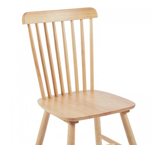 Καρέκλα Bristol rubberwood σε φυσική απόχρωση 45x51x86εκ Υλικό: RUBBERWOOD 382-000016