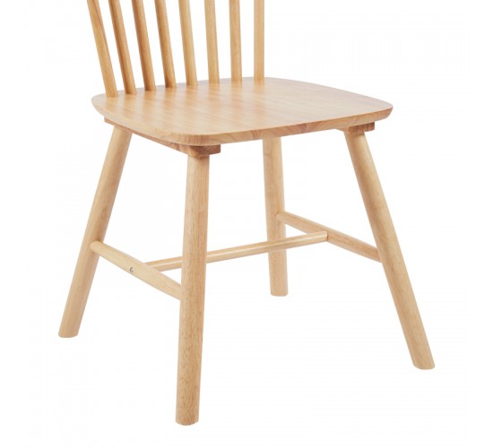 Καρέκλα Bristol rubberwood σε φυσική απόχρωση 45x51x86εκ Υλικό: RUBBERWOOD 382-000016