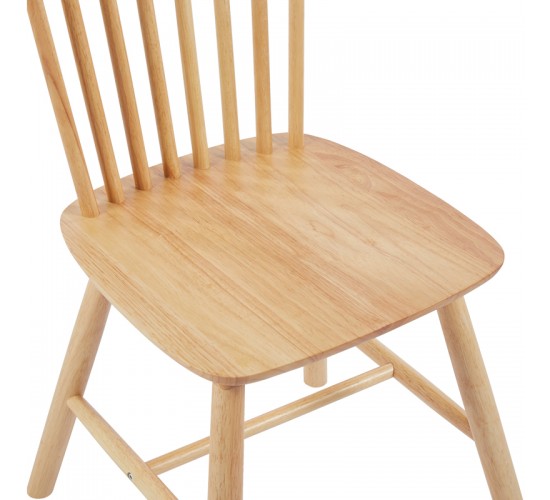 Καρέκλα Bristol rubberwood σε φυσική απόχρωση 45x51x86εκ Υλικό: RUBBERWOOD 382-000016