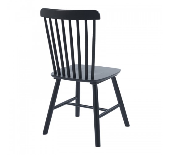 Καρέκλα Bristol rubberwood σε μαύρη απόχρωση 45x51x86εκ Υλικό: RUBBERWOOD 382-000017