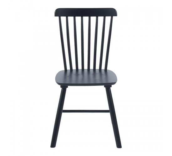 Καρέκλα Bristol rubberwood σε μαύρη απόχρωση 45x51x86εκ Υλικό: RUBBERWOOD 382-000017