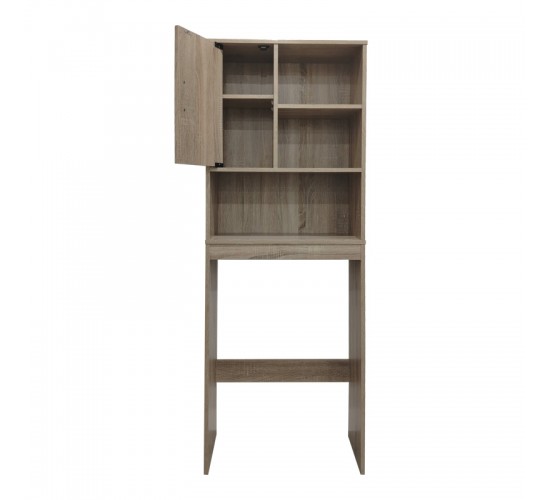 Έπιπλο πλυντηρίου Tazien σε sonoma απόχρωση 60x24x168.5εκ Υλικό: 15mm   Particle Board 383-000001