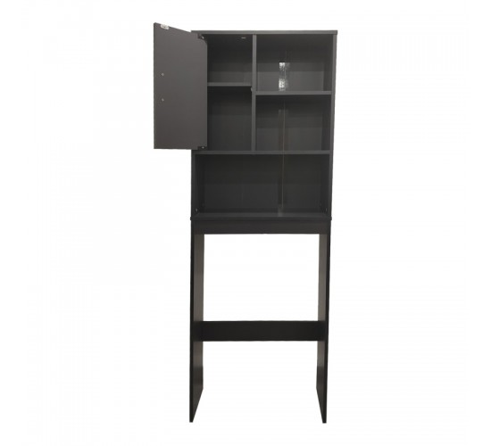 Έπιπλο πλυντηρίου Tazien σε ανθρακί απόχρωση 60x24x168.5εκ Υλικό: 15mm   Particle Board 383-000002