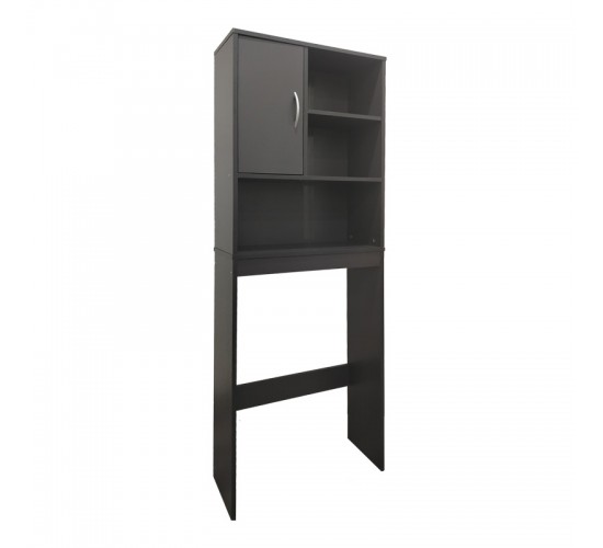 Έπιπλο πλυντηρίου Tazien σε ανθρακί απόχρωση 60x24x168.5εκ Υλικό: 15mm   Particle Board 383-000002