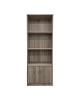 Βιβλιοθήκη Tekaro σε sonoma απόχρωση 60x29x166εκ Υλικό: 15mm   Particle Board 383-000004