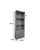 Βιβλιοθήκη Tekaro σε sonoma απόχρωση 60x29x166εκ Υλικό: 15mm   Particle Board 383-000004