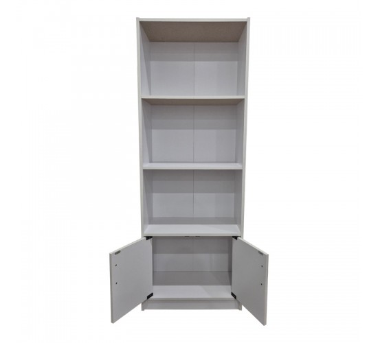 Βιβλιοθήκη Tekaro σε λευκή απόχρωση 60x29x166εκ Υλικό: 15mm   Particle Board 383-000006