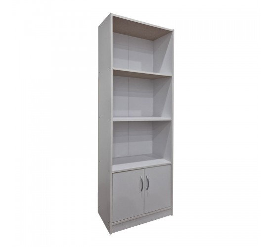 Βιβλιοθήκη Tekaro σε λευκή απόχρωση 60x29x166εκ Υλικό: 15mm   Particle Board 383-000006
