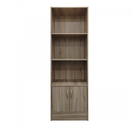 Βιβλιοθήκη Tekaro I σε sonoma απόχρωση 57x33x180εκ Υλικό: 15mm   Particle Board 383-000007