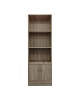 Βιβλιοθήκη Tekaro I σε sonoma απόχρωση 57x33x180εκ Υλικό: 15mm   Particle Board 383-000007