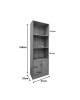 Βιβλιοθήκη Tekaro I σε sonoma απόχρωση 57x33x180εκ Υλικό: 15mm   Particle Board 383-000007
