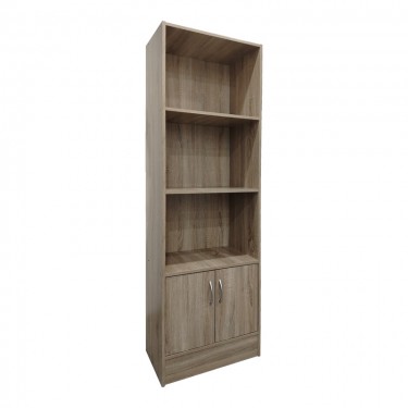 Βιβλιοθήκη Tekaro I σε sonoma απόχρωση 57x33x180εκ Υλικό: 15mm   Particle Board 383-000007