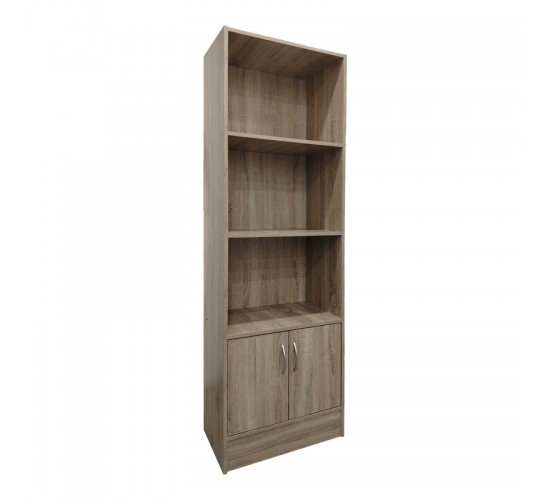 Βιβλιοθήκη Tekaro I σε sonoma απόχρωση 57x33x180εκ Υλικό: 15mm   Particle Board 383-000007
