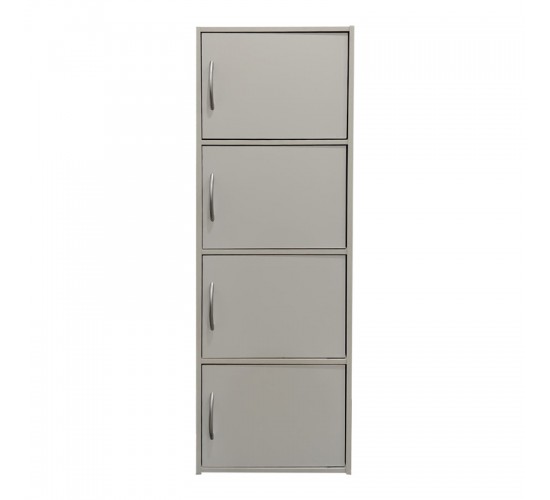 Ντουλάπι-στήλη Gabino I σε λευκή απόχρωση  40x34.5x120εκ Υλικό: 12mm   Particle Board 383-000015