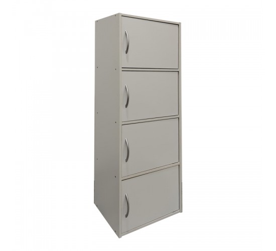 Ντουλάπι-στήλη Gabino I σε λευκή απόχρωση  40x34.5x120εκ Υλικό: 12mm   Particle Board 383-000015