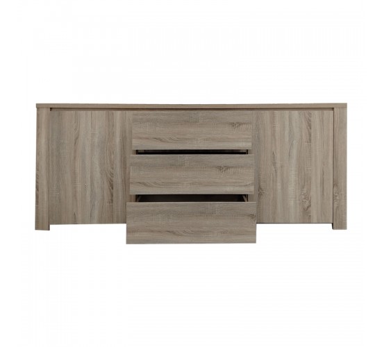 Μπουφές Kalya σε sonoma απόχρωση 220x49x89.5εκ Υλικό: 15mm   Particle Board 383-000018