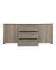 Μπουφές Kalya σε sonoma απόχρωση 220x49x89.5εκ Υλικό: 15mm   Particle Board 383-000018