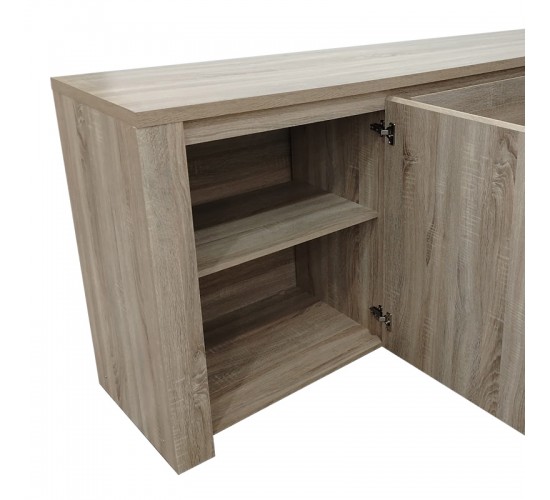 Μπουφές Kalya σε sonoma απόχρωση 220x49x89.5εκ Υλικό: 15mm   Particle Board 383-000018
