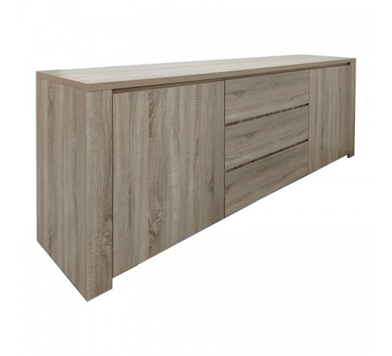 Μπουφές Kalya σε sonoma απόχρωση 220x49x89.5εκ Υλικό: 15mm   Particle Board 383-000018