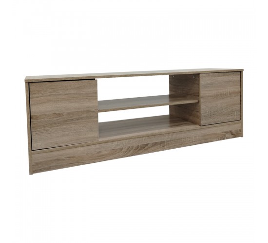 Έπιπλο τηλεόρασης Sasa σε sonoma απόχρωση 120x35x41.5εκ Υλικό: 12mm   Particle Board 383-000030