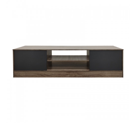 Έπιπλο τηλεόρασης Sasa I σε oak-ανθρακί απόχρωση 150x35x41.5εκ Υλικό: 12mm   Particle Board 383-000033