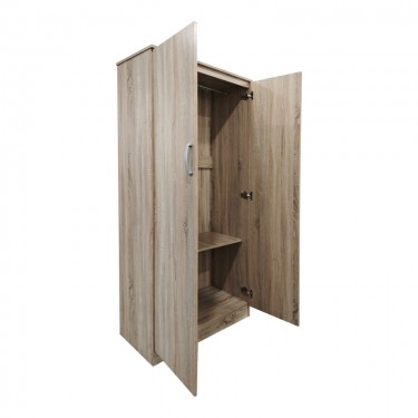 Ντουλάπα δίφυλλη Athos σε Sonoma απόχρωση 80x42x180εκ Υλικό: 15mm Particle Board 383-000048