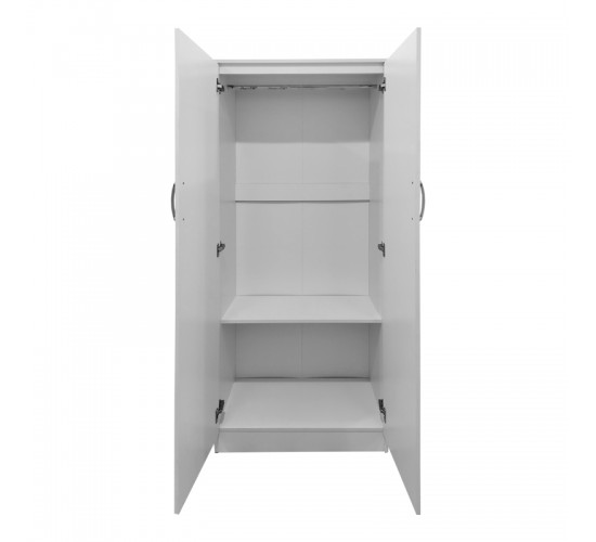 Ντουλάπα δίφυλλη Lego σε λευκή απόχρωση 80x42x180εκ Υλικό: 15mm Particle Board 383-000050