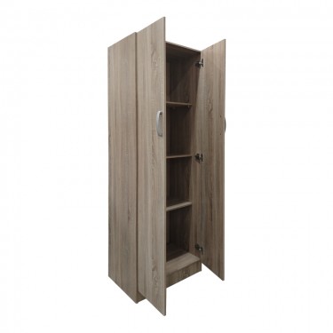 Ντουλάπα δίφυλλη Athos σε sonoma απόχρωση 60x42x180εκ Υλικό: 12mm Particle Board 383-000053