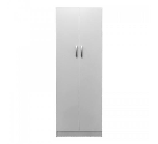 Ντουλάπα δίφυλλη Lego σε λευκή απόχρωση 60x42x180εκ Υλικό: 12mm Particle Board 383-000055