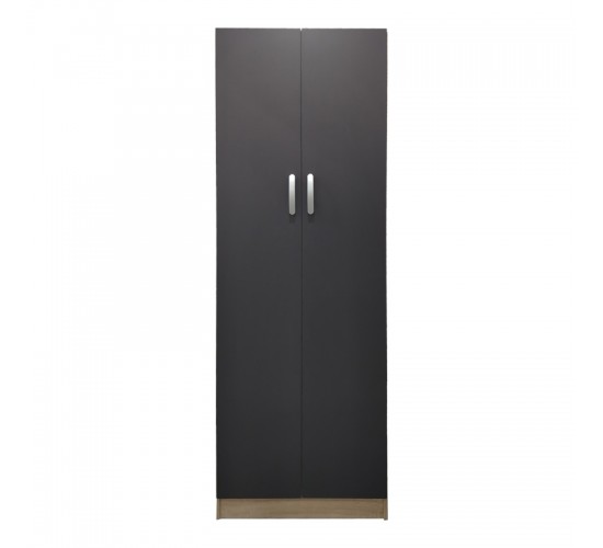 Ντουλάπα δίφυλλη Lego σε sonoma-ανθρακί απόχρωση 60x42x180εκ Υλικό: 12mm Particle Board 383-000056