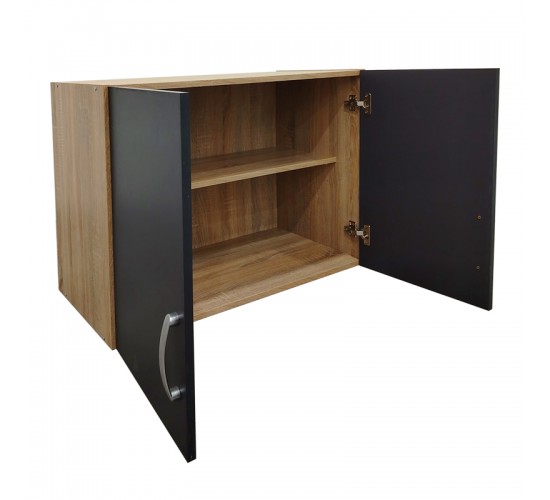 Πατάρι ντουλάπας δίφυλλο Lego σε sonoma-ανθρακί απόχρωση 79x41.5x60εκ Υλικό: 15mm Particle Board 383-000064