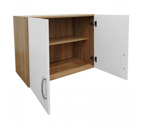 Πατάρι ντουλάπας δίφυλλο Lego σε sonoma-λευκή απόχρωση 79x41.5x60εκ Υλικό: 15mm Particle Board 383-000065