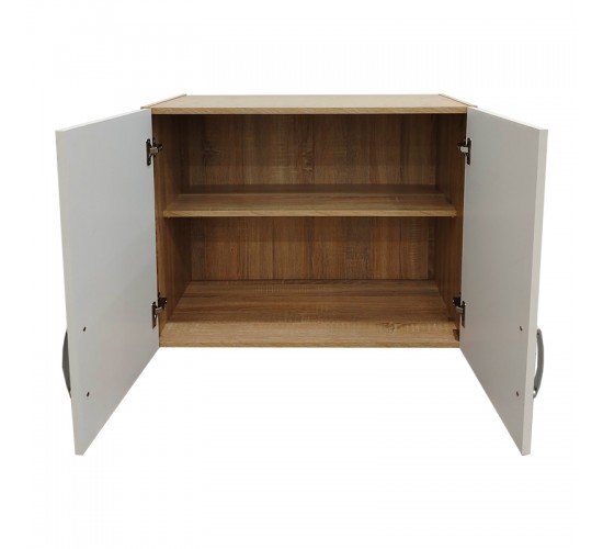 Πατάρι ντουλάπας δίφυλλο Lego σε sonoma-λευκή απόχρωση 79x41.5x60εκ Υλικό: 15mm Particle Board 383-000065