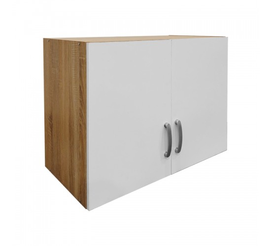 Πατάρι ντουλάπας δίφυλλο Lego σε sonoma-λευκή απόχρωση 79x41.5x60εκ Υλικό: 15mm Particle Board 383-000065