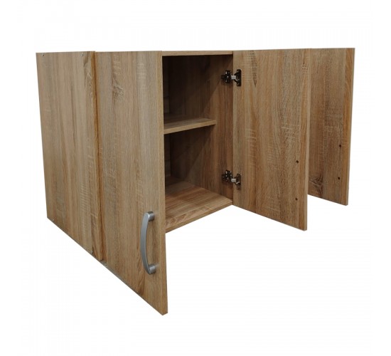 Πατάρι ντουλάπας τρίφυλλο Lego σε sonoma απόχρωση 90x41.5x60εκ Υλικό: 15mm Particle Board 383-000066