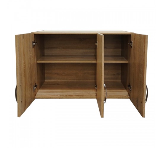 Πατάρι ντουλάπας τρίφυλλο Lego σε sonoma απόχρωση 90x41.5x60εκ Υλικό: 15mm Particle Board 383-000066