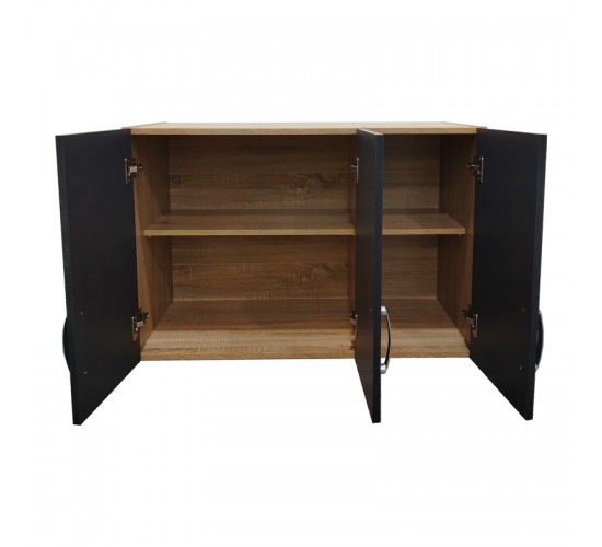 Πατάρι ντουλάπας τρίφυλλο Lego σε sonoma-ανθρακί απόχρωση 90x41.5x60εκ Υλικό: 15mm Particle Board 383-000069