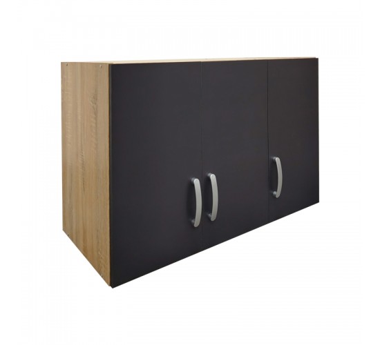 Πατάρι ντουλάπας τρίφυλλο Lego σε sonoma-ανθρακί απόχρωση 90x41.5x60εκ Υλικό: 15mm Particle Board 383-000069