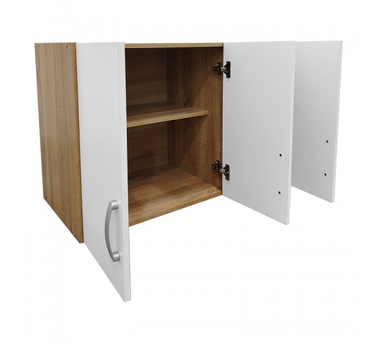 Πατάρι ντουλάπας τρίφυλλο Lego σε sonoma-λευκή απόχρωση 90x41.5x60εκ Υλικό: 15mm Particle Board 383-000070