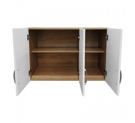 Πατάρι ντουλάπας τρίφυλλο Lego σε sonoma-λευκή απόχρωση 90x41.5x60εκ Υλικό: 15mm Particle Board 383-000070