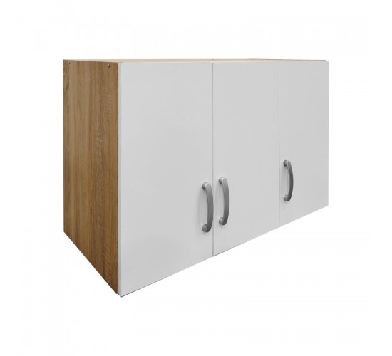 Πατάρι ντουλάπας τρίφυλλο Lego σε sonoma-λευκή απόχρωση 90x41.5x60εκ Υλικό: 15mm Particle Board 383-000070