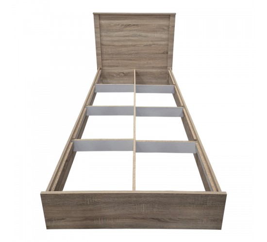 Κρεβάτι Athos σε sonoma απόχρωση 90x190εκ Υλικό: 15mm Particle Board 383-000088