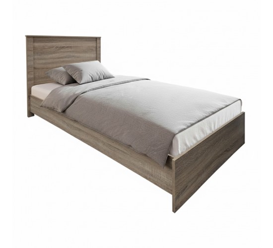 Κρεβάτι Athos σε sonoma απόχρωση 90x190εκ Υλικό: 15mm Particle Board 383-000088