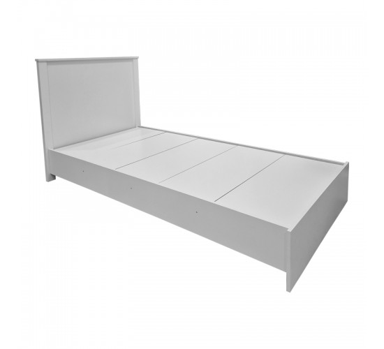Κρεβάτι Athos σε λευκή απόχρωση 90x190εκ Υλικό: 15mm Particle Board 383-000089