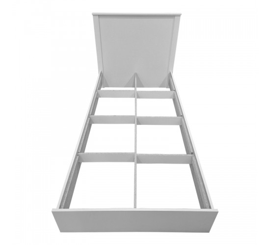 Κρεβάτι Athos σε λευκή απόχρωση 90x190εκ Υλικό: 15mm Particle Board 383-000089